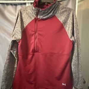 Under Armour Maroon and Gray Pullover